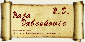 Maja Dabesković vizit kartica